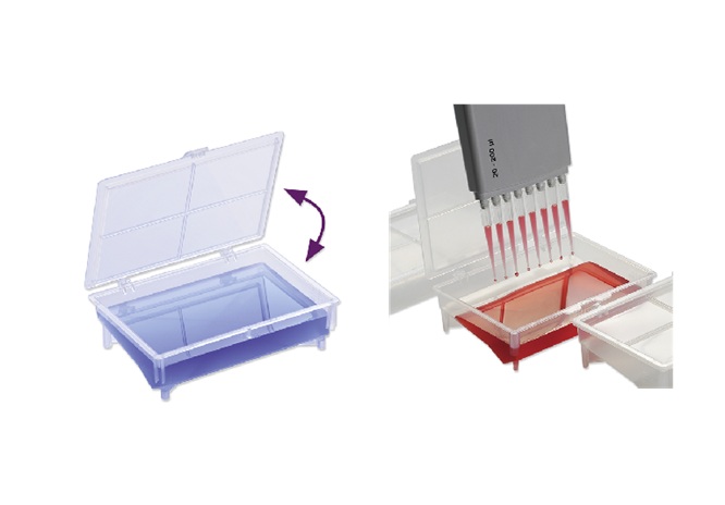 v shape reservoir with lid